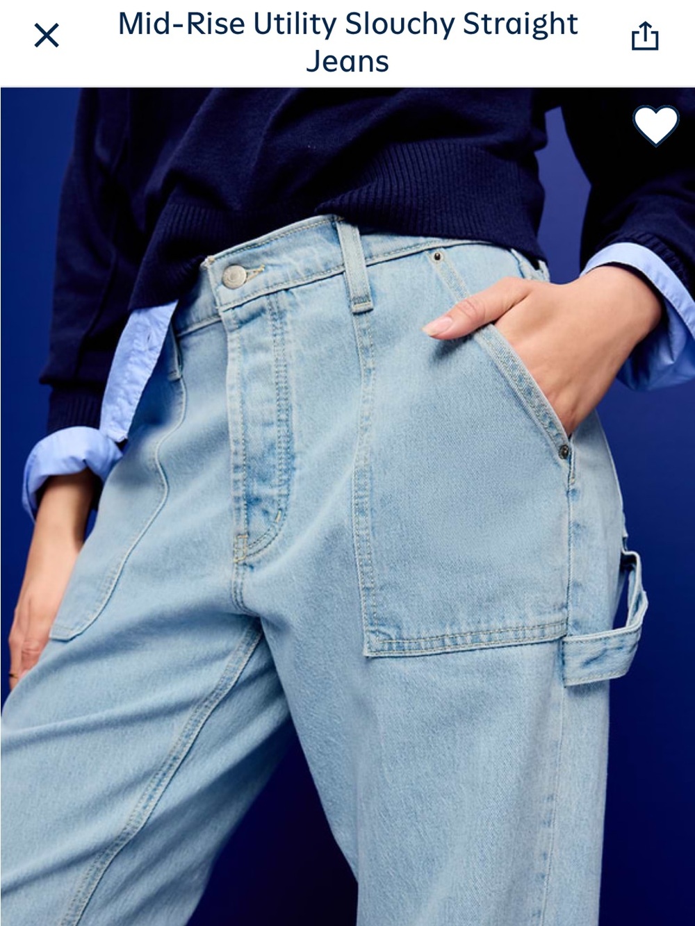 Old Navy Midrise slouchy straight Jeans - Picture 3 of 7